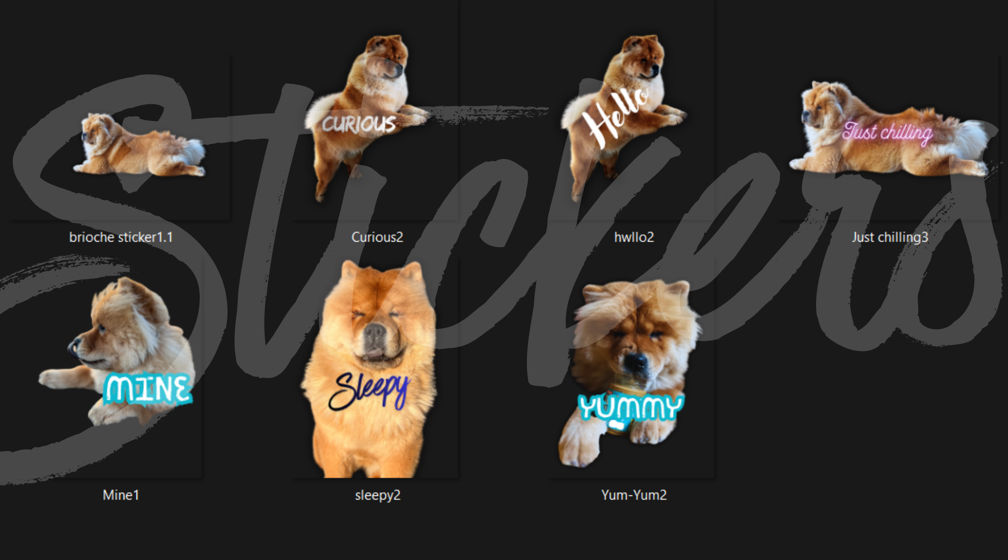 Chow-Titude Stickers